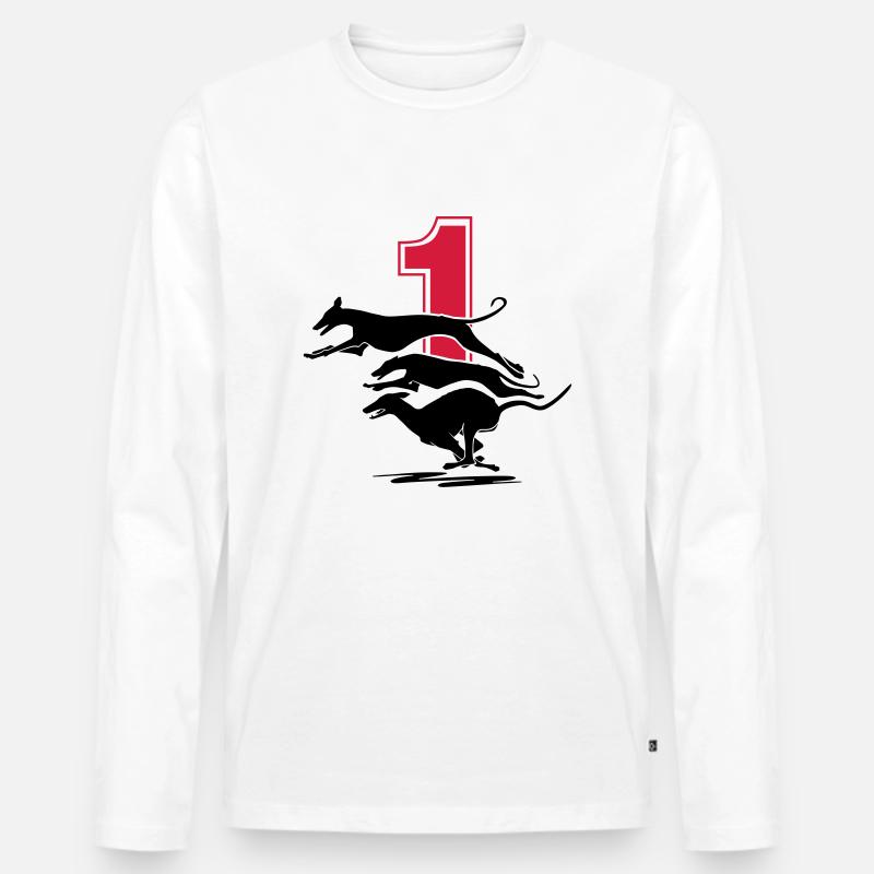 NR. 1 - Männer Premium Bio Langarmshirt - Weiß