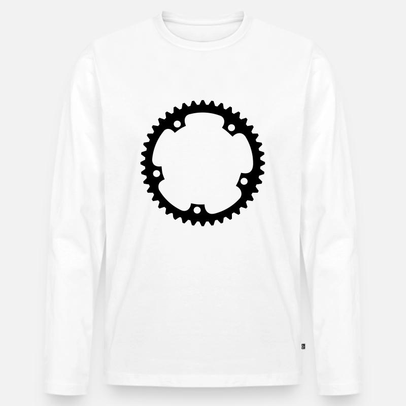 fahrradkranz - Männer Premium Bio Langarmshirt - Weiß