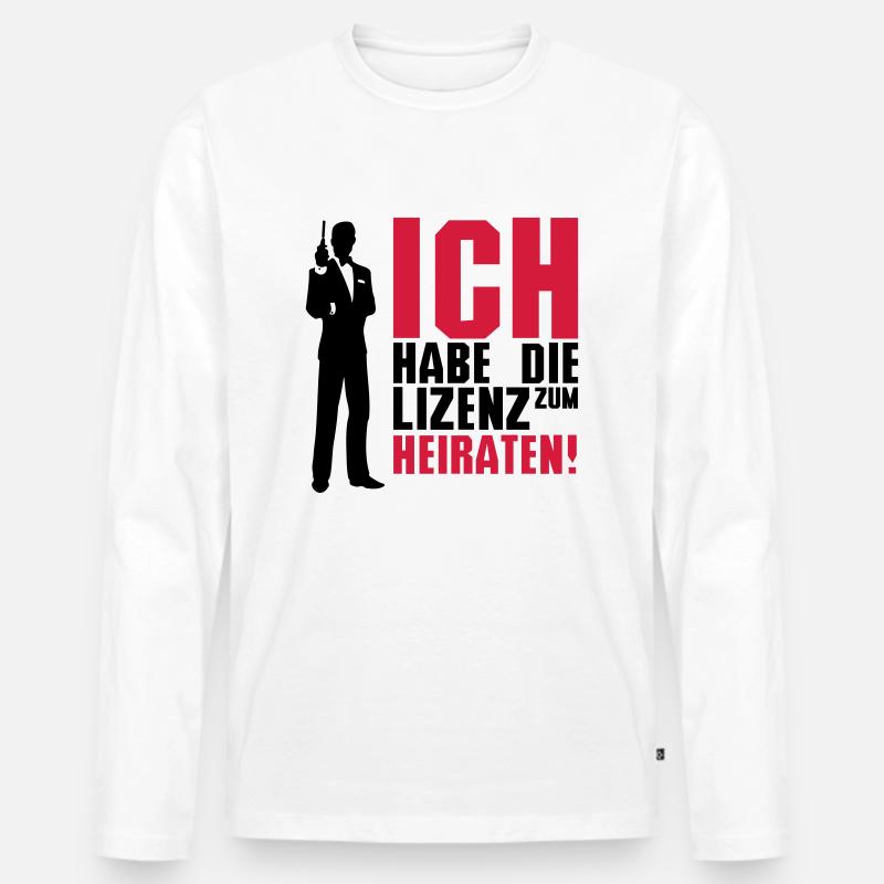ich habe die - Männer Premium Bio Langarmshirt - Weiß