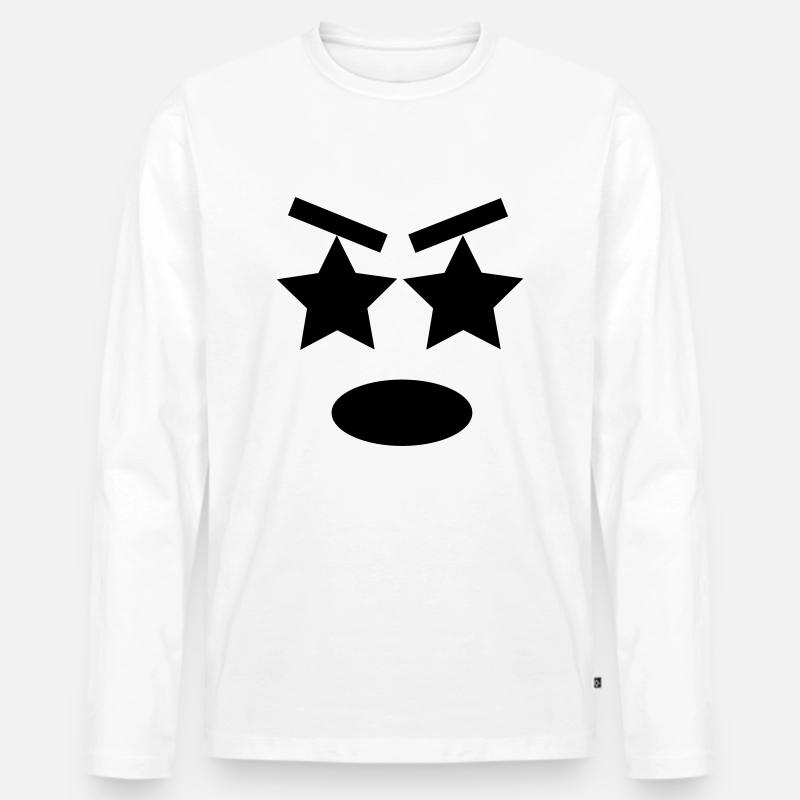 Starface - Männer Premium Bio Langarmshirt - Weiß