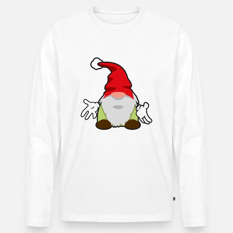 erster Weihnachtswichtel - Männer Premium Bio Langarmshirt - Weiß
