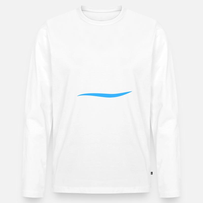 Synchronschwimmen - Männer Premium Bio Langarmshirt - Weiß