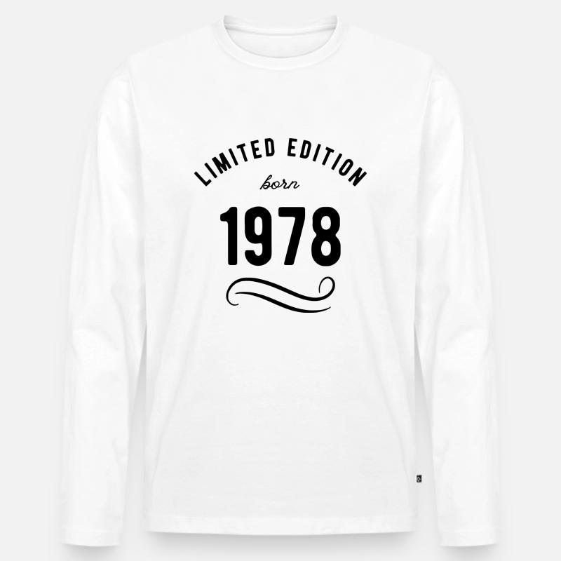 born - Männer Premium Bio Langarmshirt - Weiß