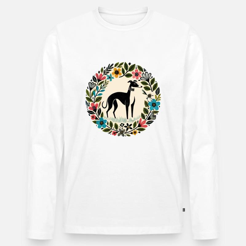 Galgos - Männer Premium Bio Langarmshirt - Weiß