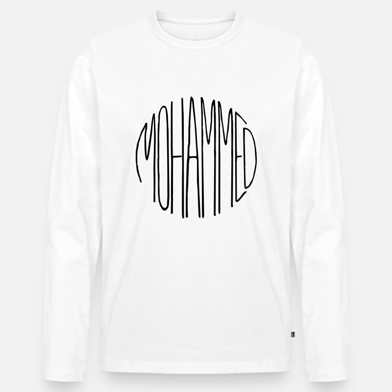 Mohammed - Männer Premium Bio Langarmshirt - Weiß