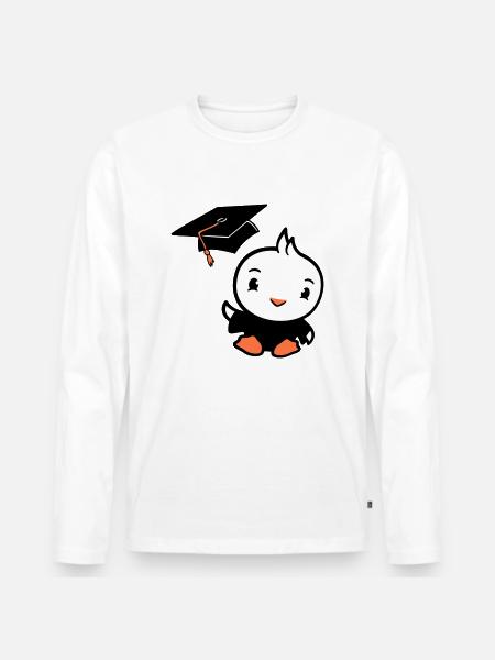 Bird Graduation College Graduation Hat School - Men's Premium Organic Long Sleeve Shirt - white
