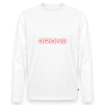 Pilote de drone - Drone - T-shirt manches longues Premium bio Homme - blanc - Devant - Nico (187cm)