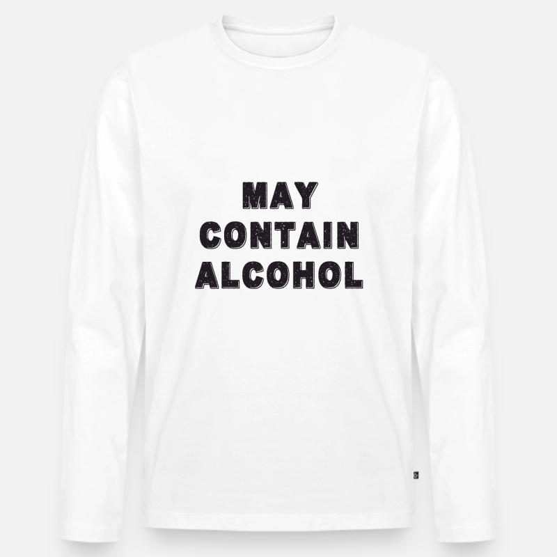 Trinkspruch - Männer Premium Bio Langarmshirt - Weiß