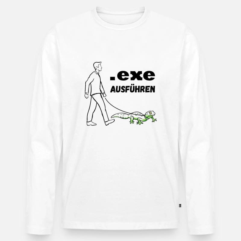 Informatiker Programmierer Computer lutig - Männer Premium Bio Langarmshirt - Weiß