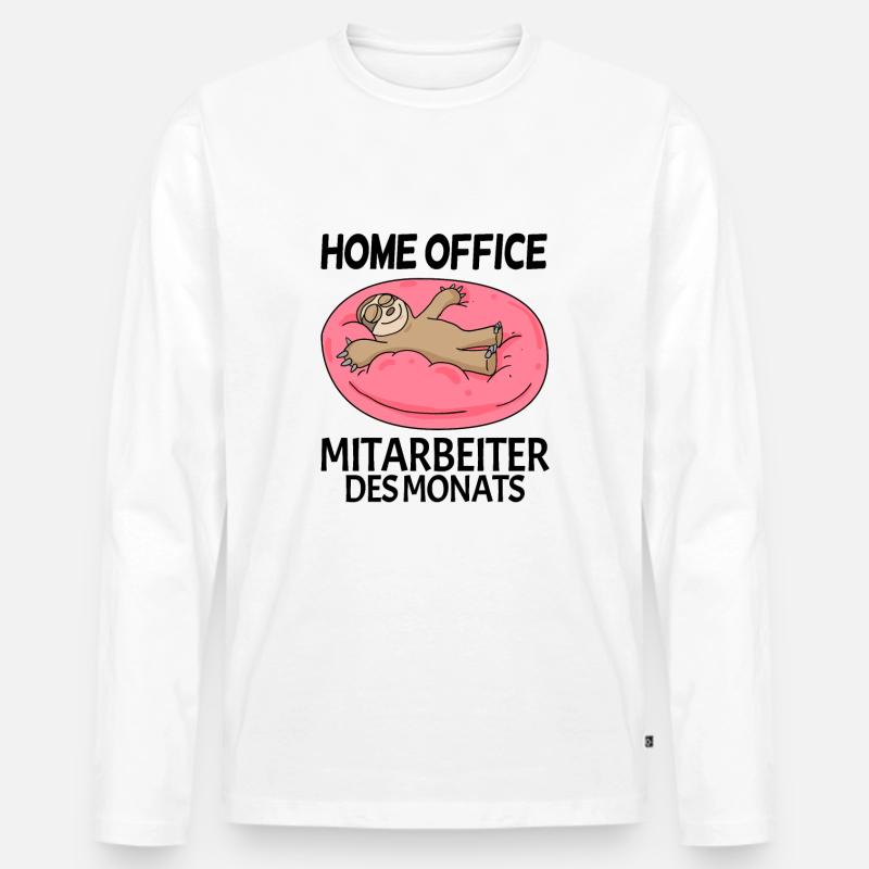 Mitarbeiter des Monats - Männer Premium Bio Langarmshirt - Weiß