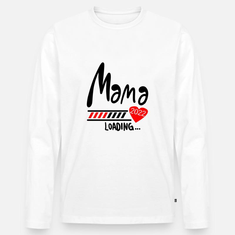 Mama Loading 2022 - Männer Premium Bio Langarmshirt - Weiß