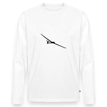 Planeurs Planeurs Planeurs - T-shirt manches longues Premium bio Homme - blanc - Devant - Nico (187cm)