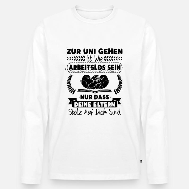 Student Studentin Studium Studienbeginn - Männer Premium Bio Langarmshirt - Weiß