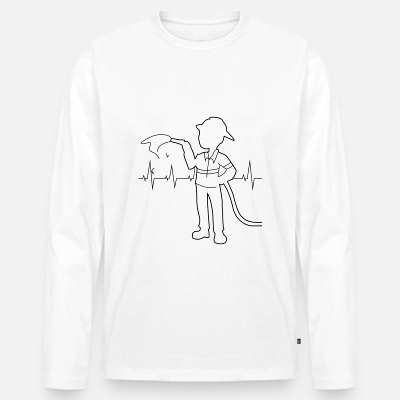 Freiwillige Feuerwehr - Männer Premium Bio Langarmshirt - Weiß