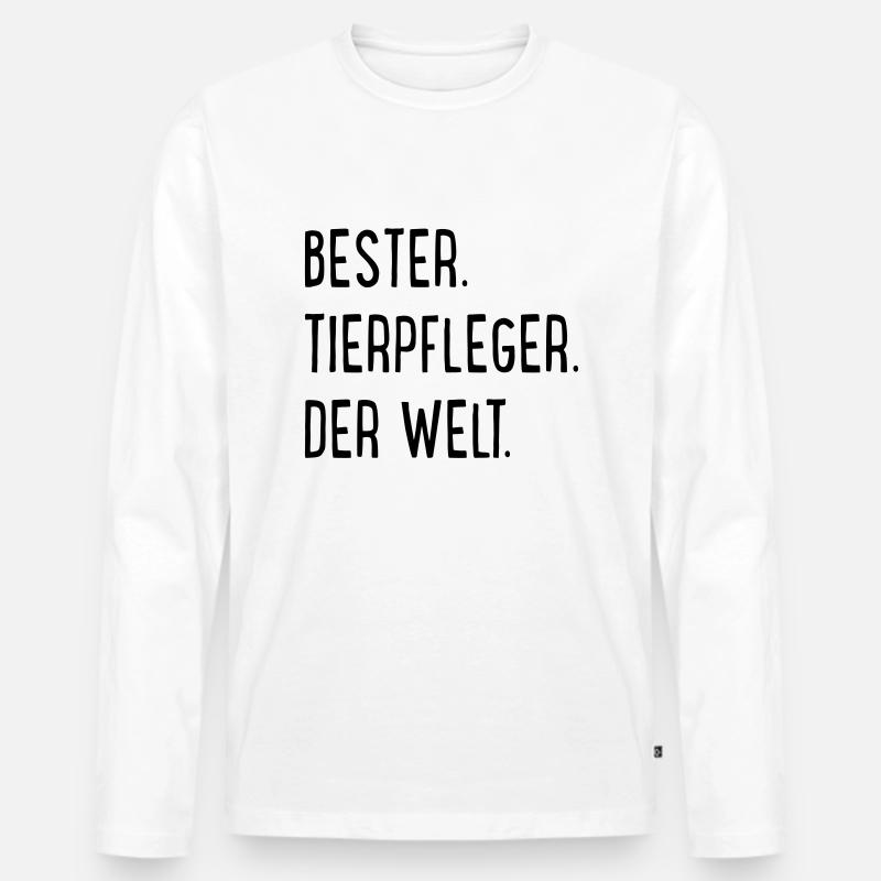 Tierpfleger - Männer Premium Bio Langarmshirt - Weiß