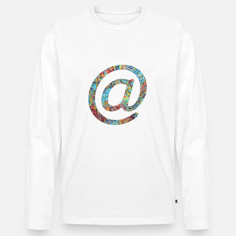 @ et e 31 - Männer Premium Bio Langarmshirt - Weiß