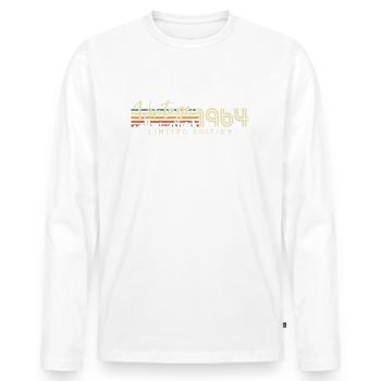 Vintage 1964 Jahrgang geboren Retro Geburtstag - Männer Premium Bio Langarmshirt - Weiß - Vorne - Nico (187cm)