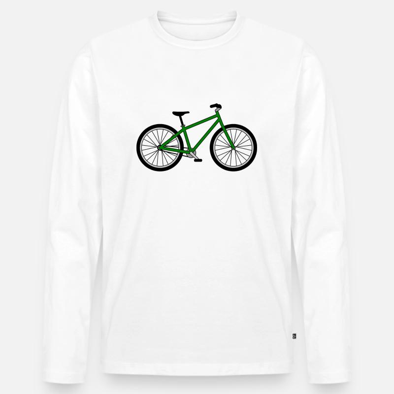 Fahrrad - Männer Premium Bio Langarmshirt - Weiß