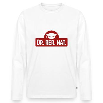 Dr rer. nat. finally - enfin docteur - T-shirt manches longues Premium bio Homme - blanc - Devant - Nico (187cm)