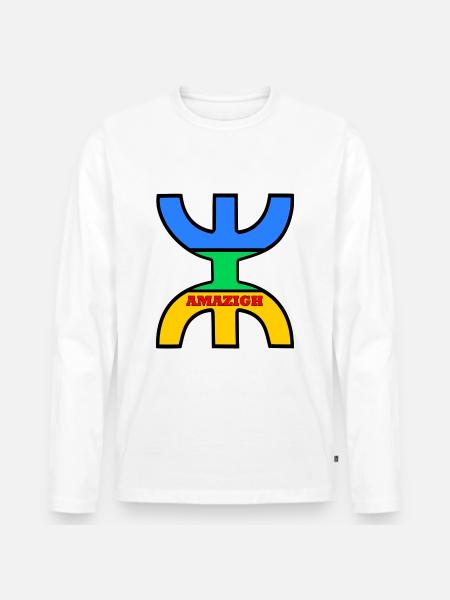 Amazigh flag - Men's Premium Organic Long Sleeve Shirt - white