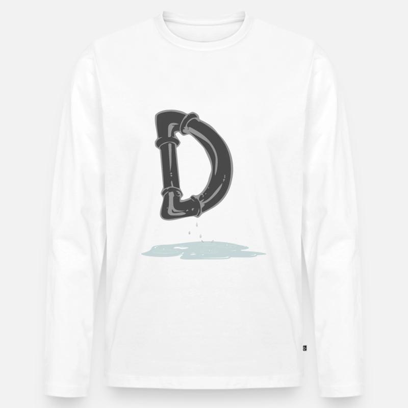 rohr d - Männer Premium Bio Langarmshirt - Weiß
