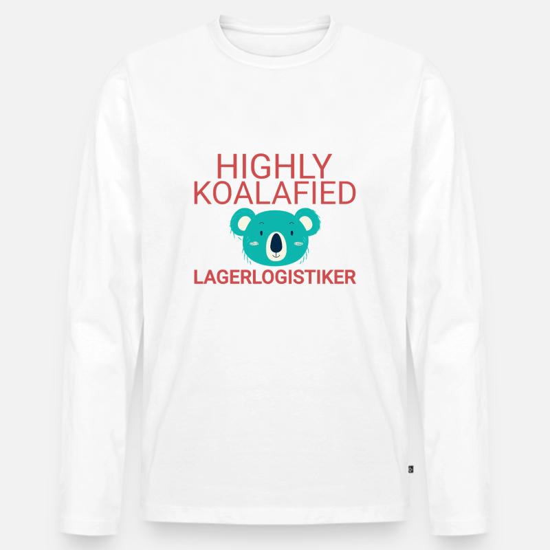 Lagerlogistiker Koalafied - Männer Premium Bio Langarmshirt - Weiß