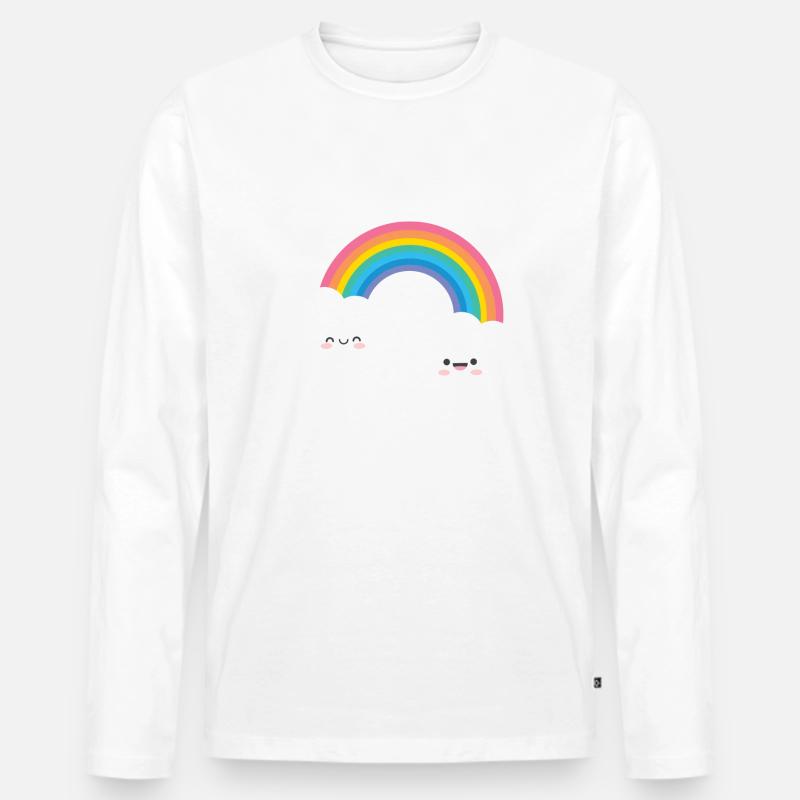 RAINBOW FACE - Männer Premium Bio Langarmshirt - undefined