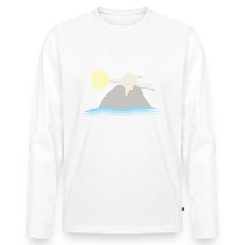 Berg Berge - Männer Premium Bio Langarmshirt - Weiß - Vorne - Nico (187cm)