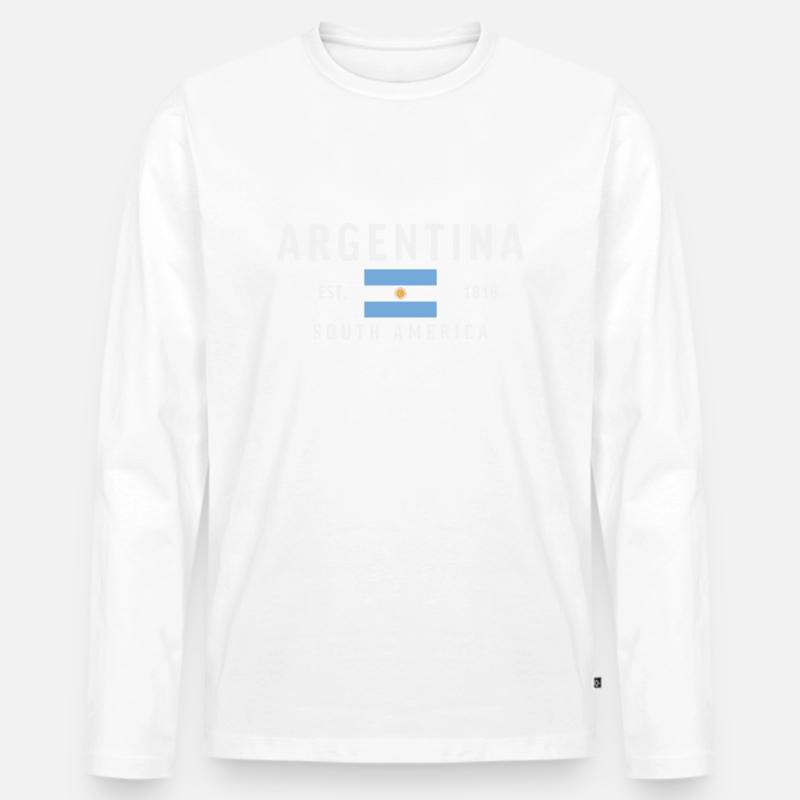 Argentine Est 1816 Millésime - T-shirt manches longues Premium bio Homme - blanc