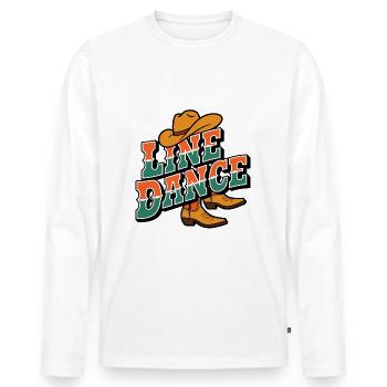 Danse en ligne La danse en ligne mon hobby - T-shirt manches longues Premium bio Homme - blanc - Devant - Nico (187cm)