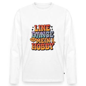 Line Dance Linedance mein Hobby - Männer Premium Bio Langarmshirt - Weiß - Vorne - Nico (187cm)