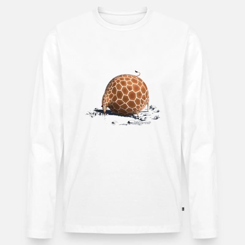 Rollin' Wild - Giraffe drinking - Männer Premium Bio Langarmshirt - undefined