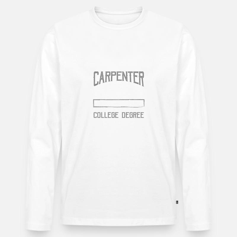 Schreinergeschenke verwenden High-School-Diplom-Fix - Männer Premium Bio Langarmshirt - Weiß