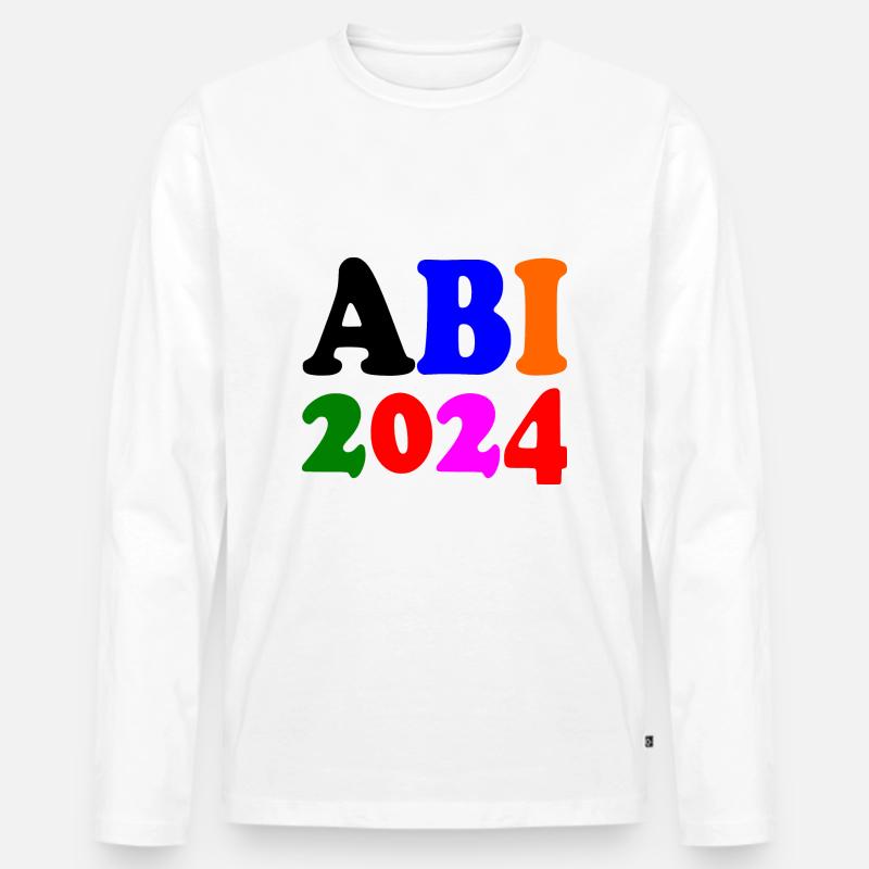Abi 2024 - Männer Premium Bio Langarmshirt - Weiß