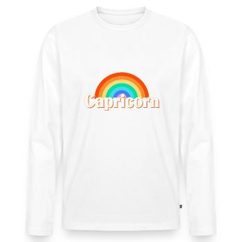 Sternzeichen Steinbock - Männer Premium Bio Langarmshirt - Weiß - Vorne - Nico (187cm)