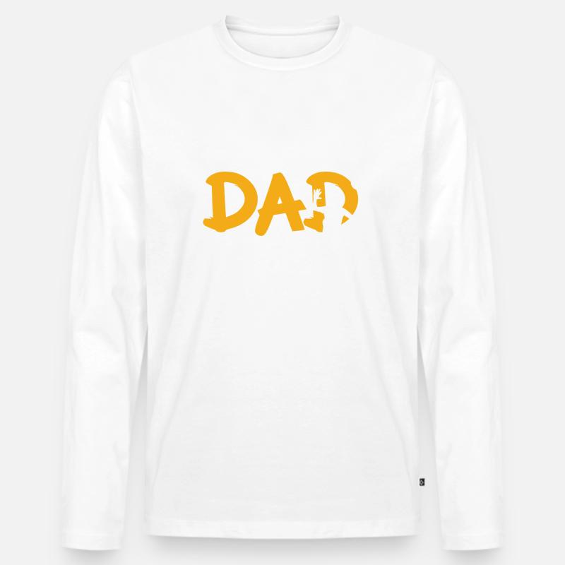 Dad Volleyball Spike - Männer Premium Bio Langarmshirt - undefined