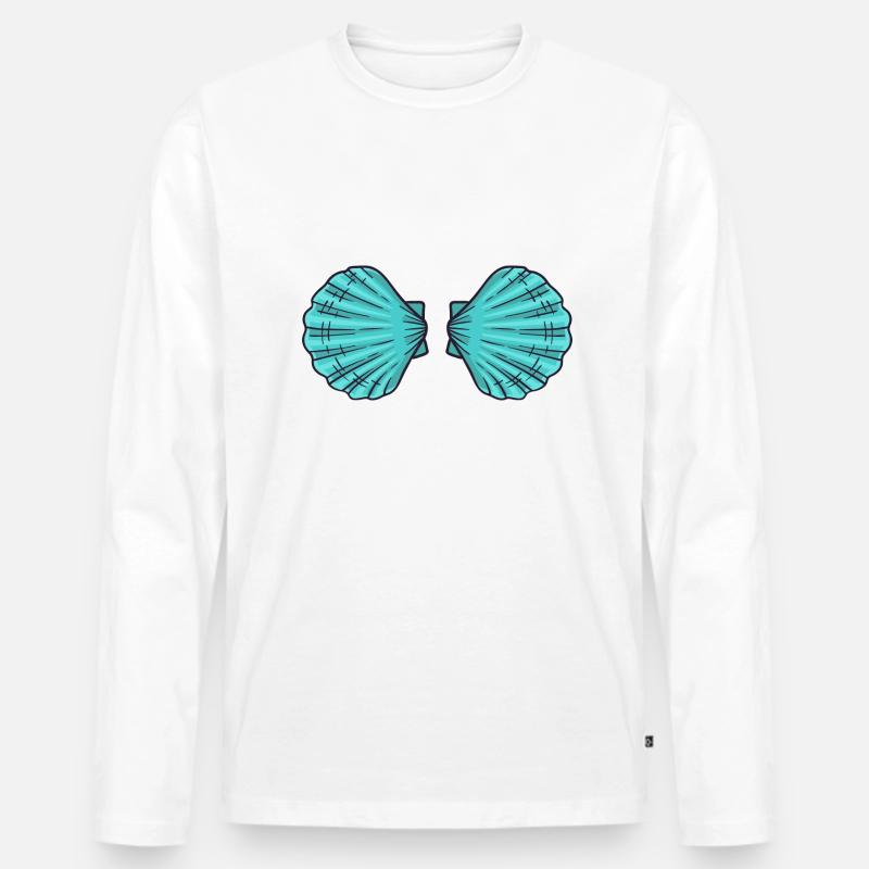 Cute Seashell Bra - Männer Premium Bio Langarmshirt - undefined
