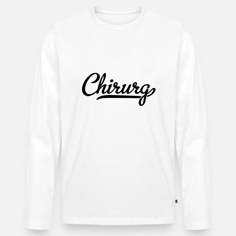Chirurg - Männer Premium Bio Langarmshirt - Weiß