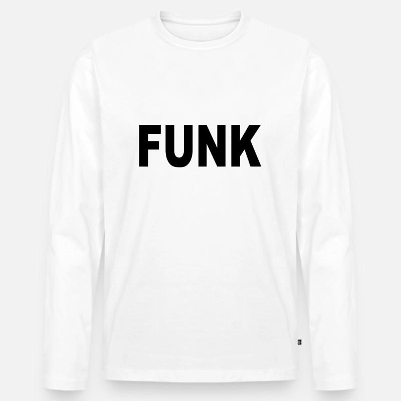 FUNK - Männer Premium Bio Langarmshirt - Weiß