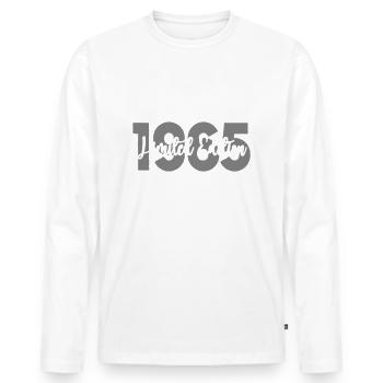 Edition Limitée 1965 - Anniversaire 1965 Changement de Couleur - T-shirt manches longues Premium bio Homme - blanc - Devant - Nico (187cm)