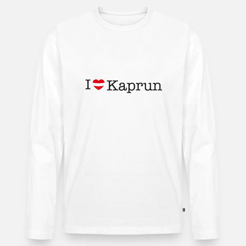 I love Kaprun - Männer Premium Bio Langarmshirt - Weiß
