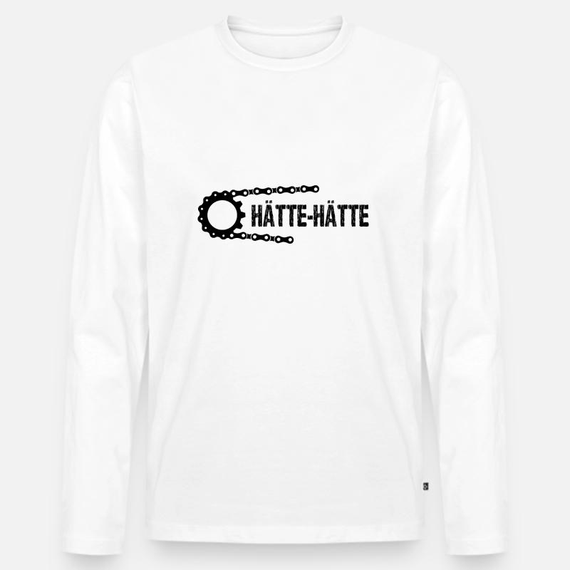 Fahrrad - Männer Premium Bio Langarmshirt - Weiß