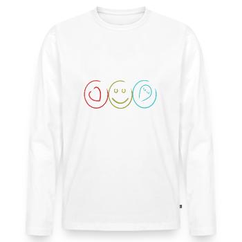 Délice de pilule - T-shirt manches longues Premium bio Homme - blanc - Devant - Nico (187cm)