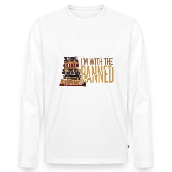 I'm With The Banned - Men's Premium Organic Long Sleeve Shirt - white - Front - Nico (187cm)