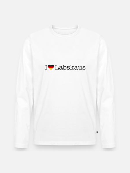 I love Labskaus - Men's Premium Organic Long Sleeve Shirt - white