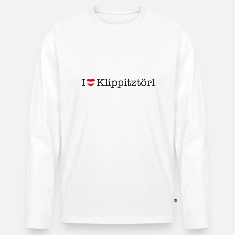 I love Klippitztörl - Männer Premium Bio Langarmshirt - Weiß