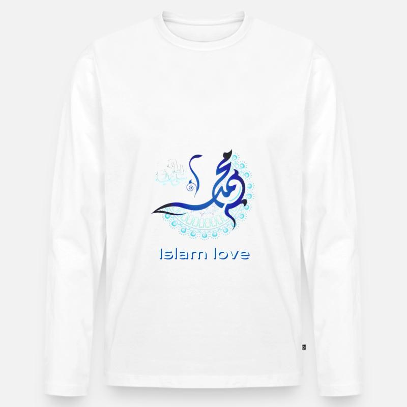 ISLAM LIEBE - Männer Premium Bio Langarmshirt - Weiß