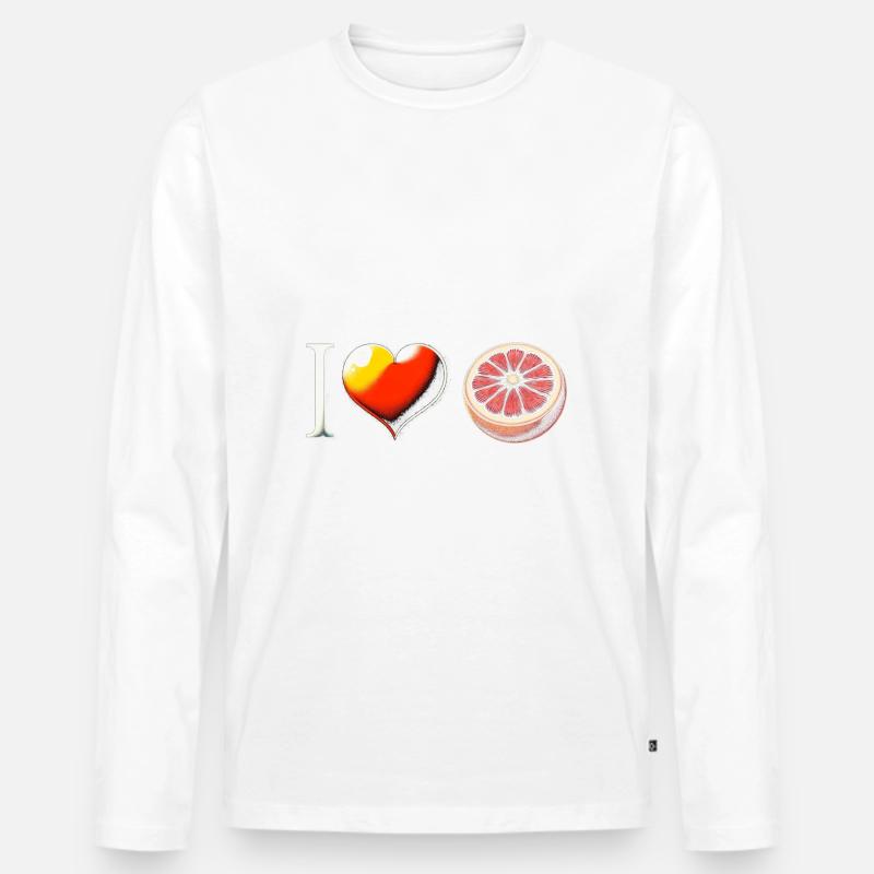 Ich liebe Grapefruit - Männer Premium Bio Langarmshirt - undefined
