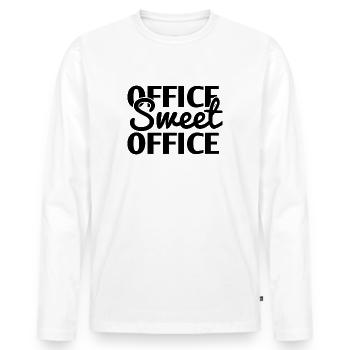 Office Sweet Office - Men's Premium Organic Long Sleeve Shirt - white - Front - Nico (187cm)