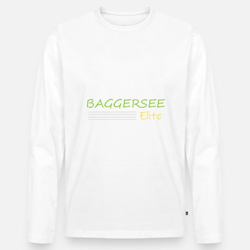 Baden am Baggersee - Männer Premium Bio Langarmshirt - undefined